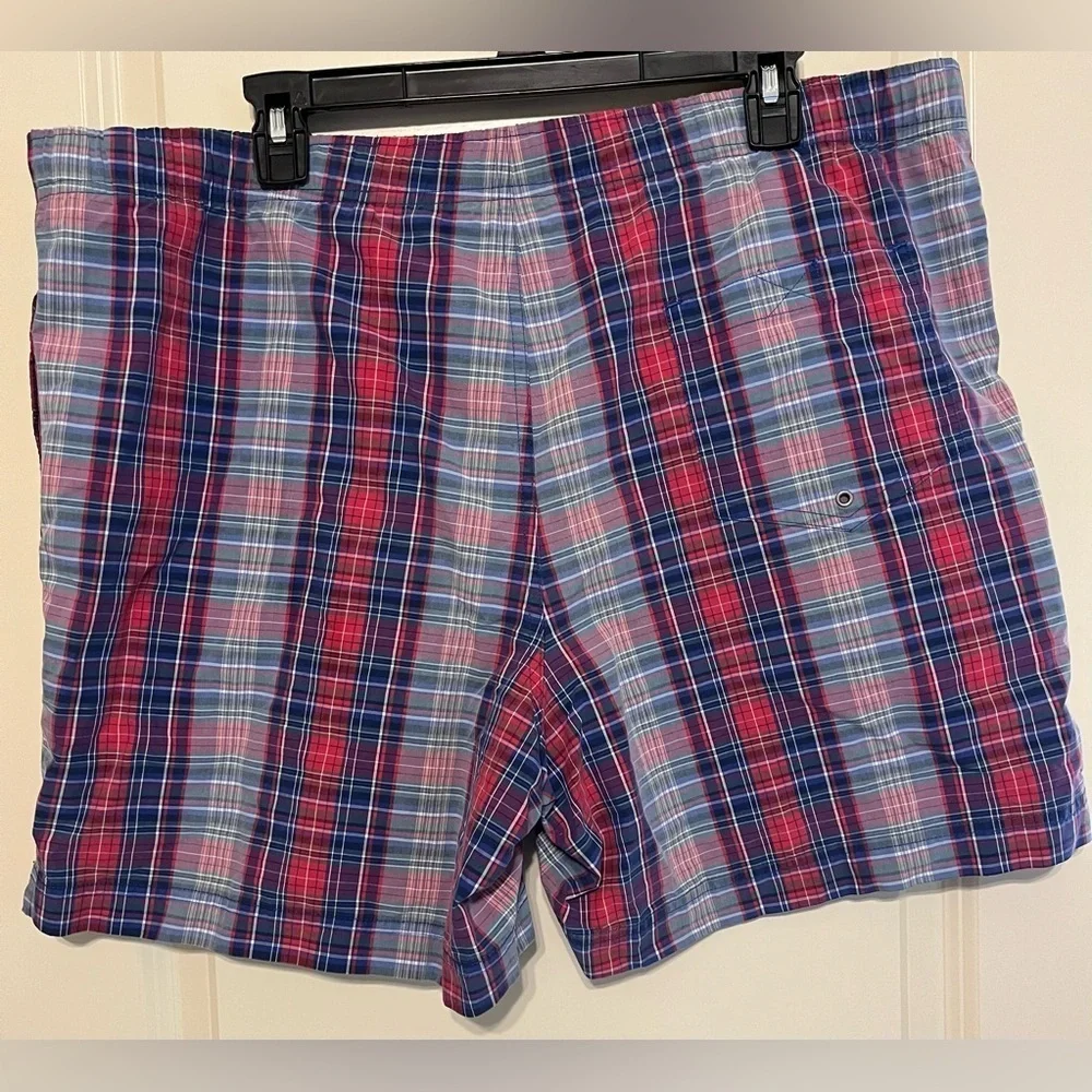 Polo Sport Ralph Lauren Swim Shorts Trunks Men’s Large Plaid Blue Mul…